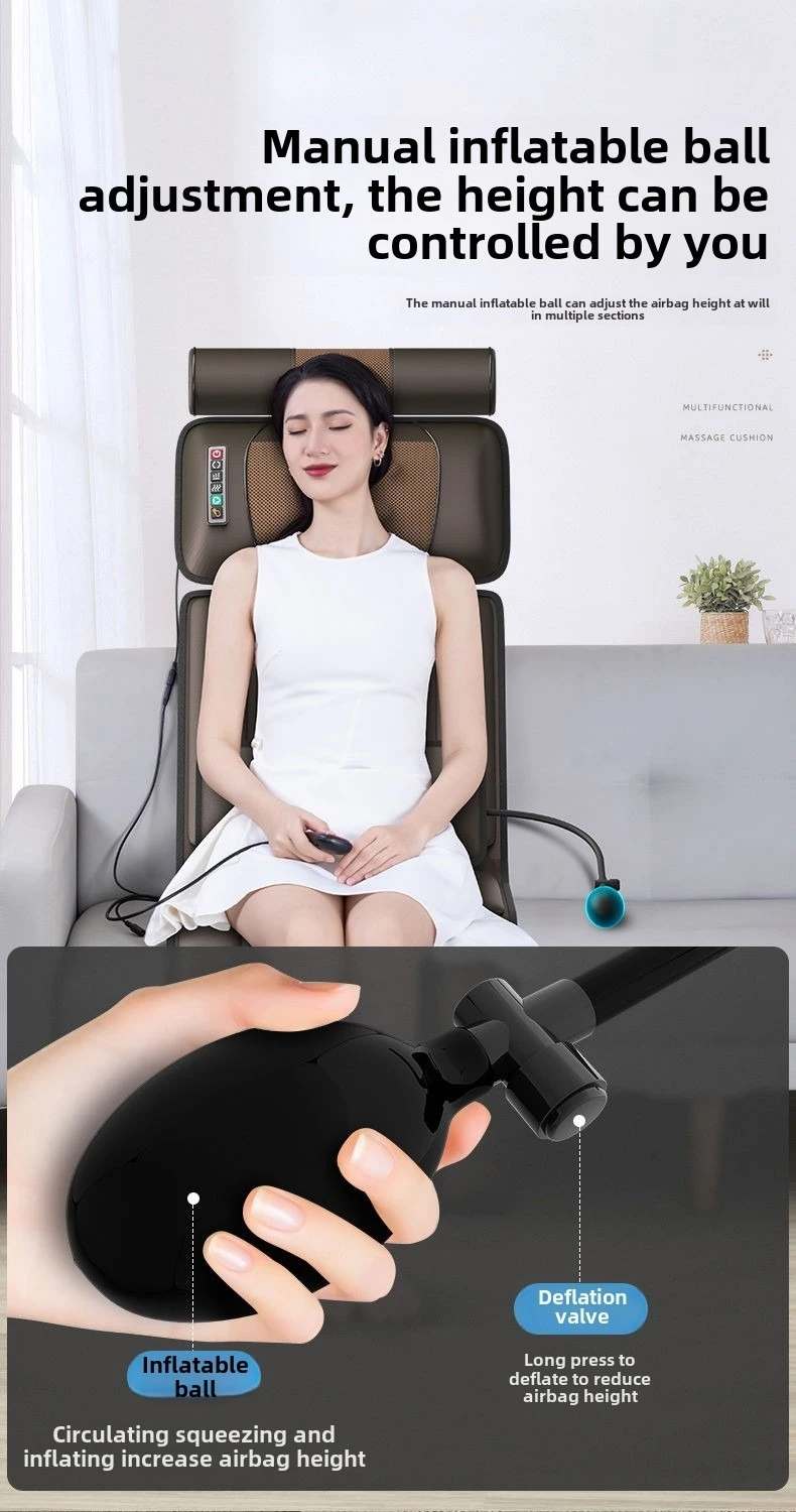 Multifunctional Lumbar Traction Massage Mattress Cushion Full Body Electric Shoulder Neck Waist Back Vibrations Removable Gift