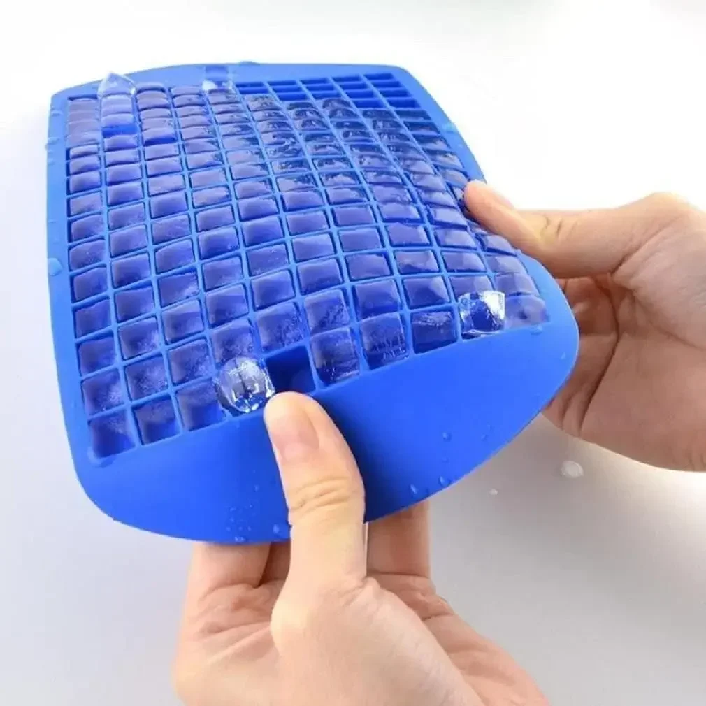 Silicone Mini Ice Cube Trays Small 1cm Stackable Easy Release 160 Crushed Ice Cube Molds Tiny Crushed Ice Cubes Maker Mold