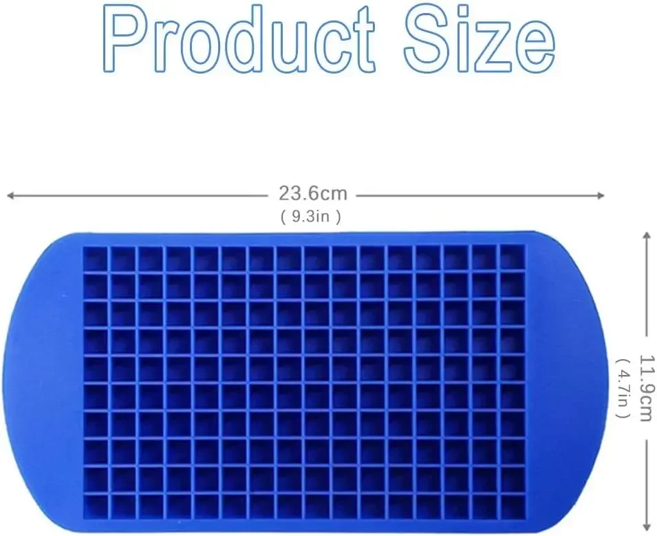 Silicone Mini Ice Cube Trays Small 1cm Stackable Easy Release 160 Crushed Ice Cube Molds Tiny Crushed Ice Cubes Maker Mold