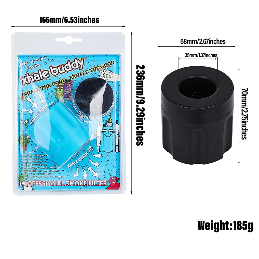 Portable Smoking Air Filter Office Car Personal Smoke Purifier Activated Carbon Filtration Party Supplies Cigarette Gift