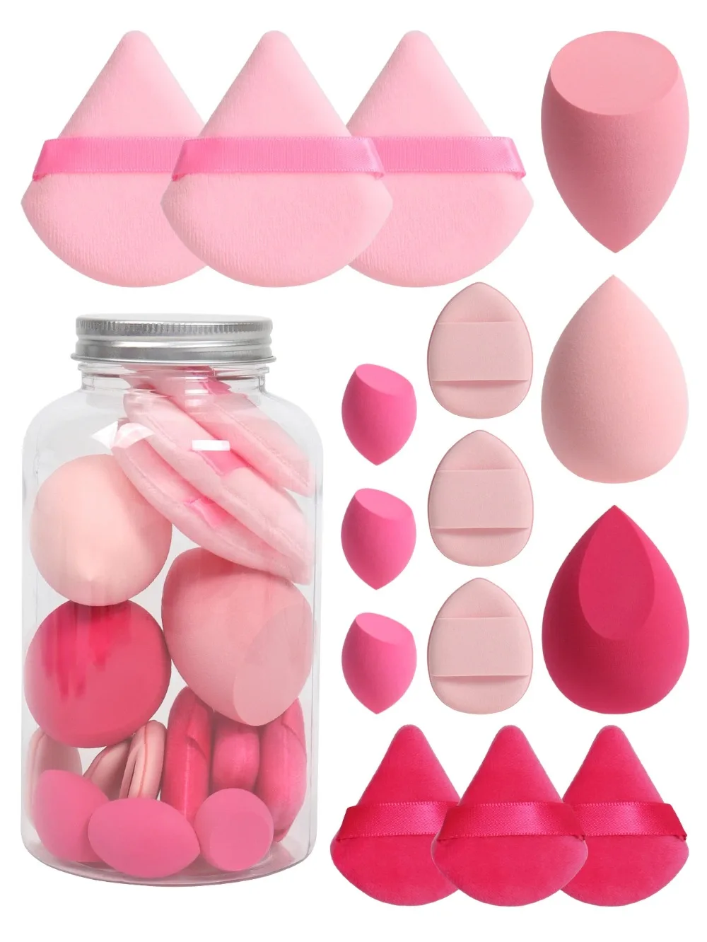 12/15Pcs Makeup Sponge Cosmetic Puff Foundation Sponges Blender Beauty Egg Powder Puffs Women Make Up Accessories Makeup Tools