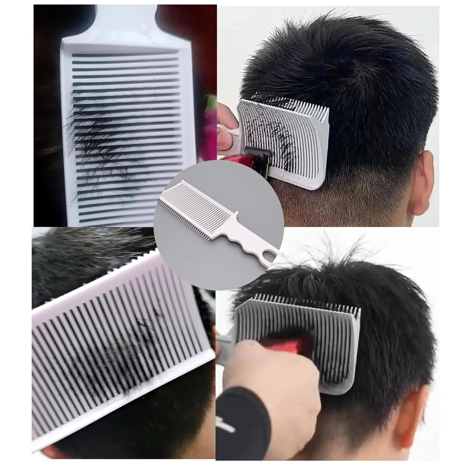 1/2/3Pcs Barber Hair Comb Kit Flat Top Hair Cutting Fading Stying Fade Comb Men Fade Brush Salon Hair Tool Accessories