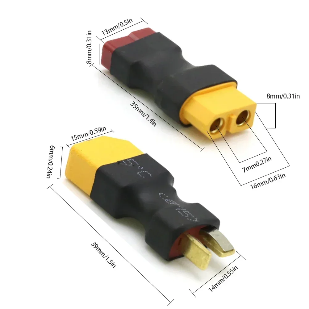 XT60 Male Plug to Dean T Male / T Female Plug to XT60 Female Adapter For RC Helicopter Quadcopter LiPo Battery Plug Connector