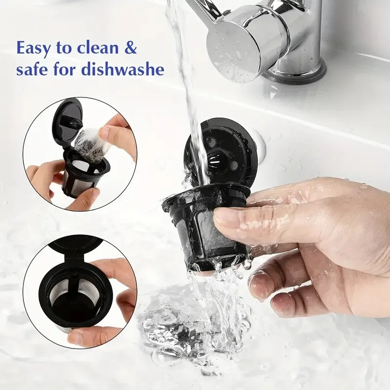 1pcs Reusable K Cups Coffee Filters, Refillable Coffee Pod Capsules With Built-In, Integrated Mesh Strainer For Use With Keurig