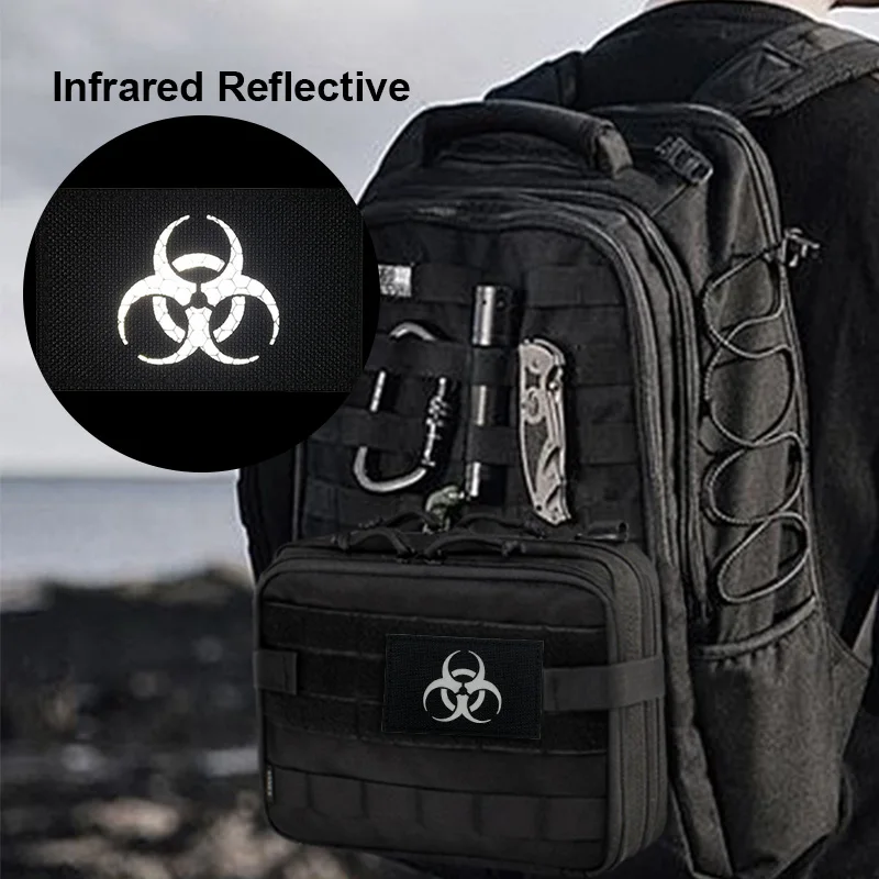 3D Tactical Patches IR Reflective Badge on Backpack Vest Clothing DIY Morale Tactical Badges Hook&Loop Laser Cut Supplies