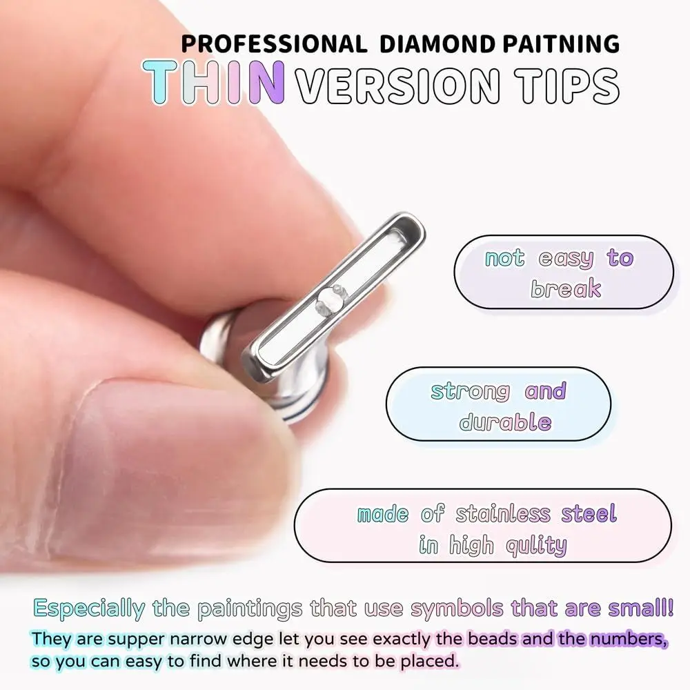 Metal Screw Thread Tips Replaceable Point Drill Pens Heads Diamond Painting Dot Drill Tool Embroidery Cross Stitch Accessories