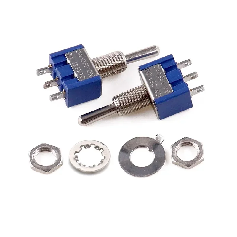 10pcs ON-OFF-ON / ON-ON Miniature Toggle Switches Mini MTS-102 103 202 203 Power Button Switch 3pin 6pin