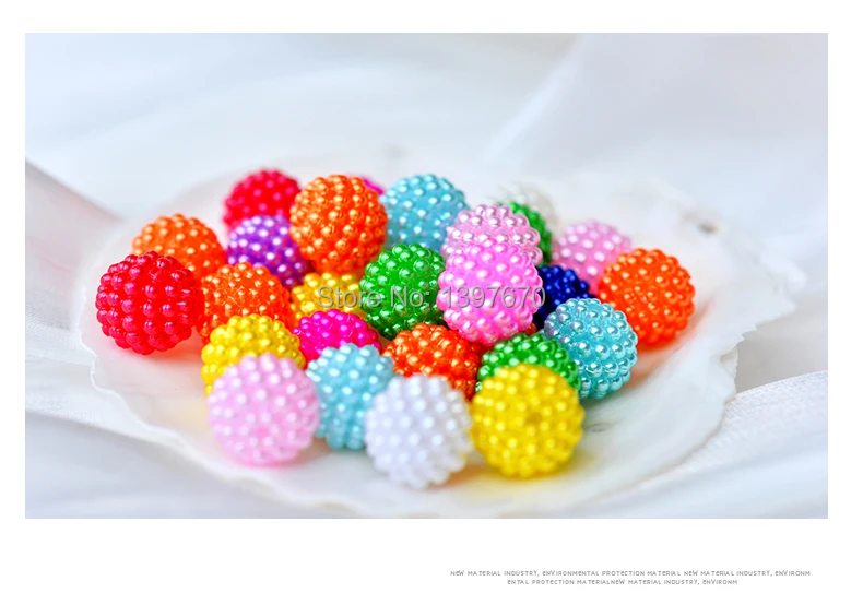 20p 12mm Bayberry Beads Round Acrylic Beads Loose Spacer Beads DIY Accessories beading Jewelry Europe necklace Making for women