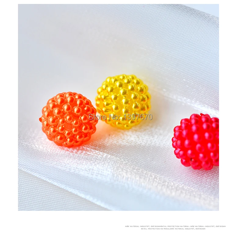 20p 12mm Bayberry Beads Round Acrylic Beads Loose Spacer Beads DIY Accessories beading Jewelry Europe necklace Making for women