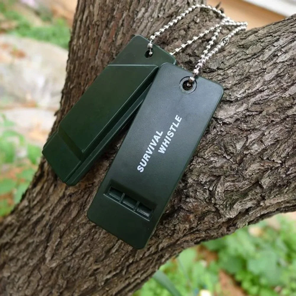 2/5pcs 3-frequency Survival Whistle Outdoor High Decibel Survival Whistle for Hiking, Camping, Hunting Light-weight Whistle