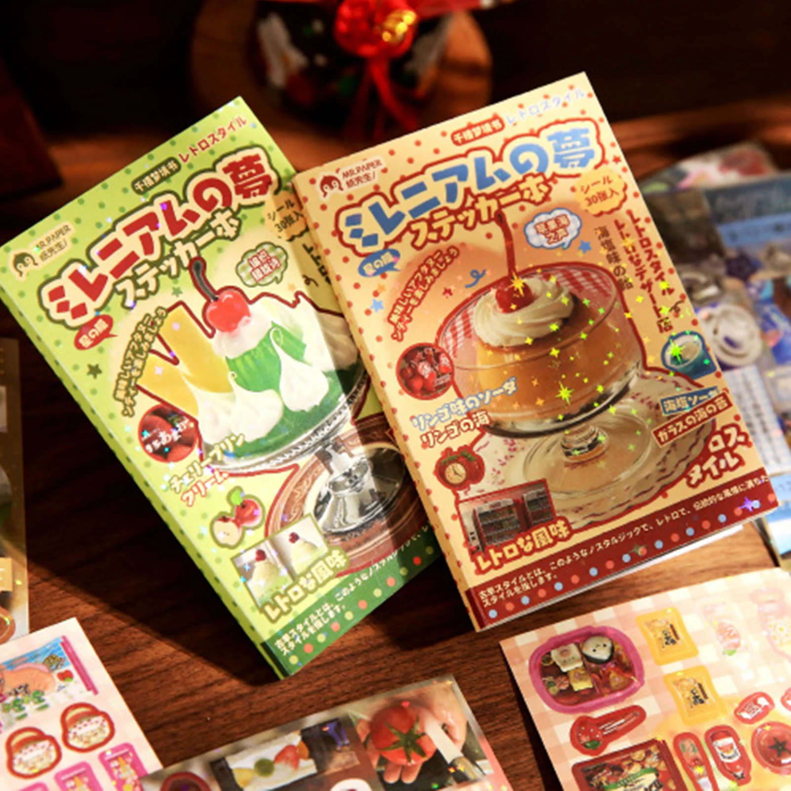 Stickers Book Kawaii Japanese Style Glitter Film Die-cutting Sticker Book Diy Handmade Scrapbook Aesthetic Stationery