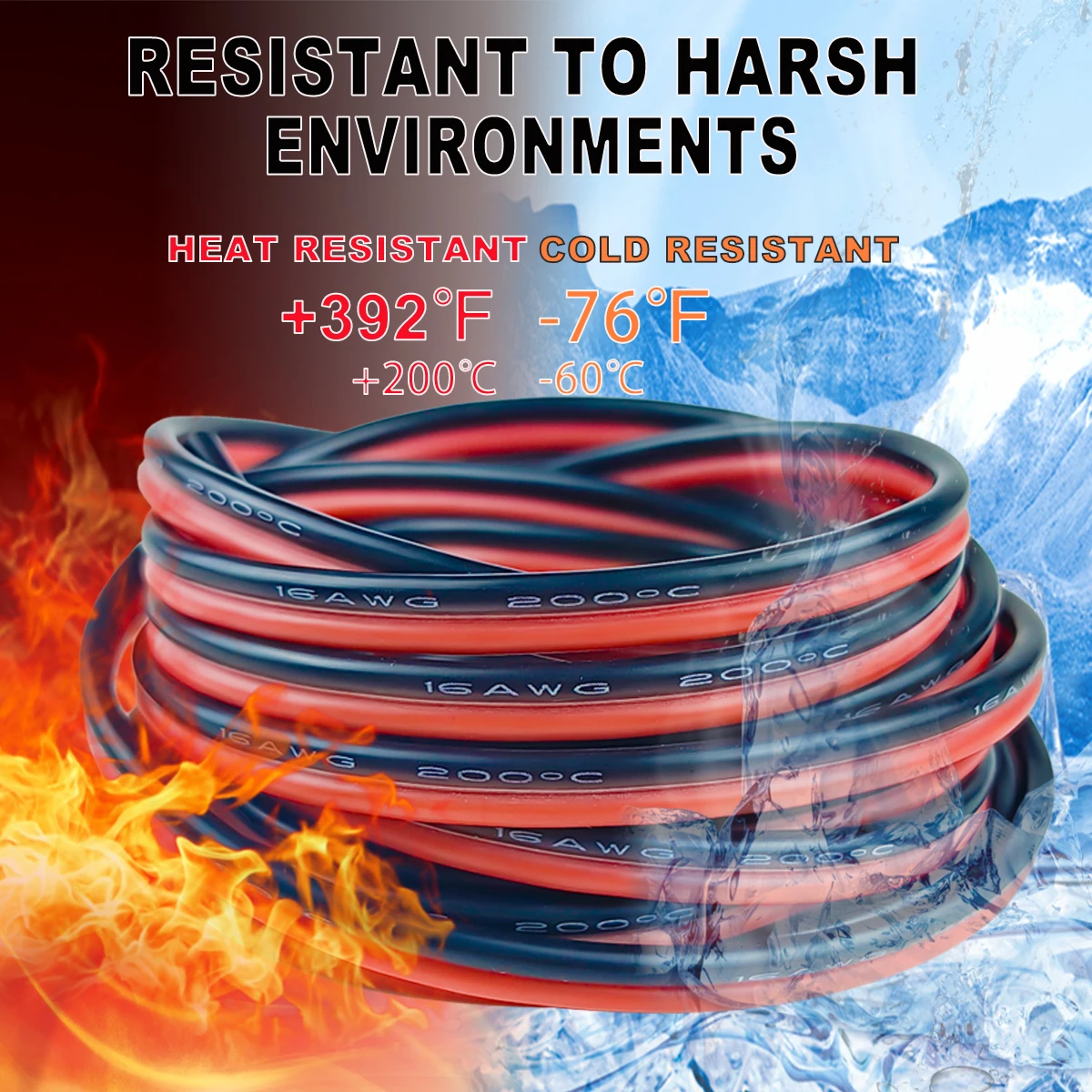 8-10-12-14-16-18-20-22-24-26-28-30 Gauge Electrical Wire 5meter 2 Conductors Parallel Wire Red Black Silicone Tinned Copper Wire