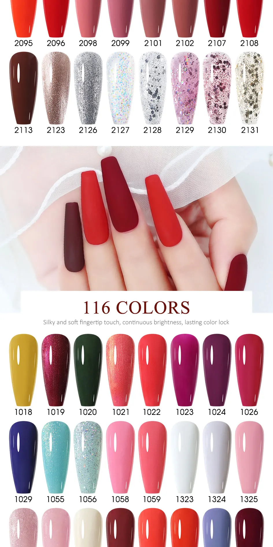 Arte Clavo Rose Red Color Series 15ml Gel Nail Polish Hot Sale Long Lasting Soak Off Varnish Hybrid Nail Art Top Bsae Maincure