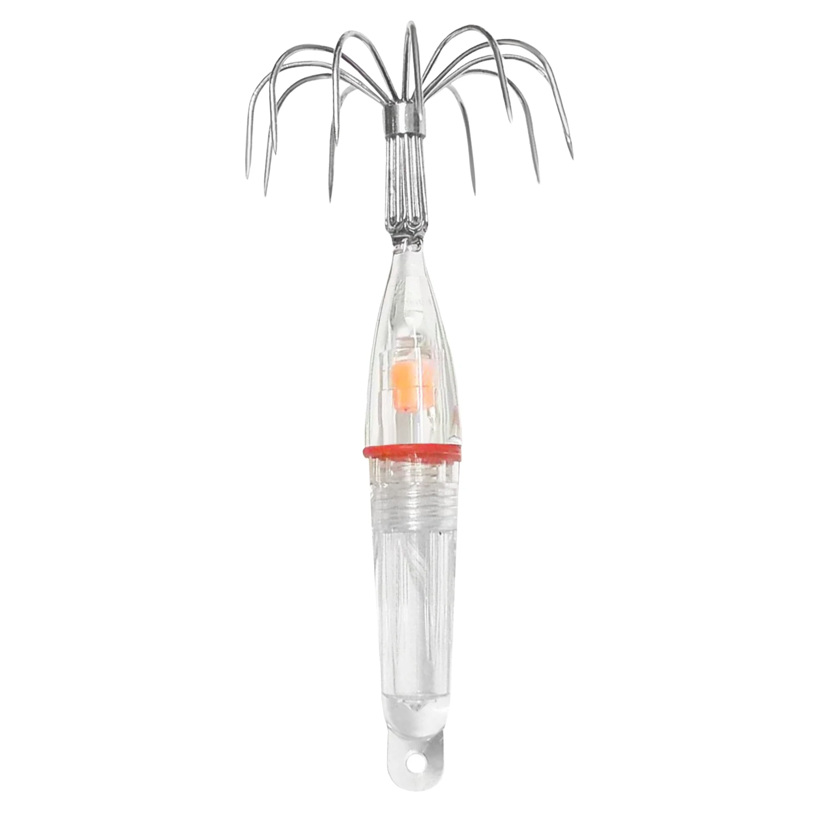 Squid Fishing Hooks with LED lights Lures Fishhooks Light Easy to Use with Anti-Corrosion Materials Lamp Tools 1-2pcs
