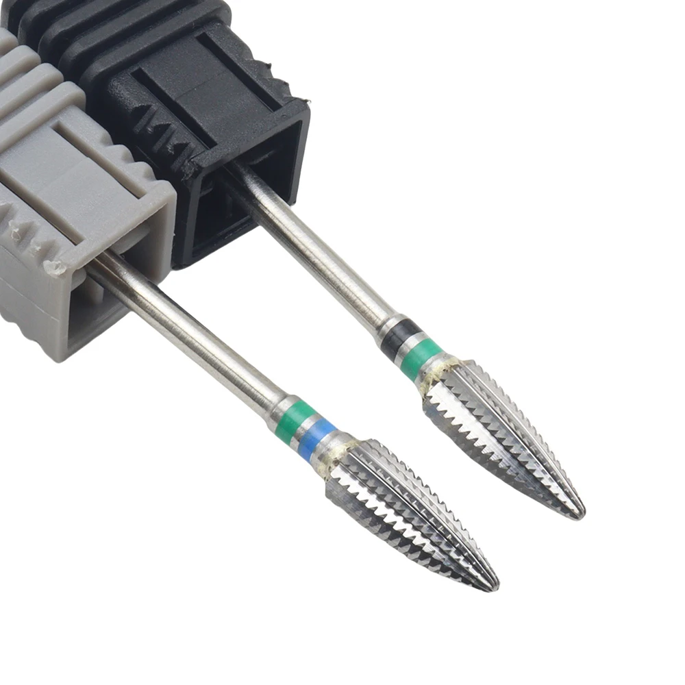 1Pcs 5MM Mini 5in1 Nail Drill Bits,3/32" Tungsten Carbide Cuticle Drill Bits,Two Way Rotate For Nail Bed File Dead Skin Nail Pre