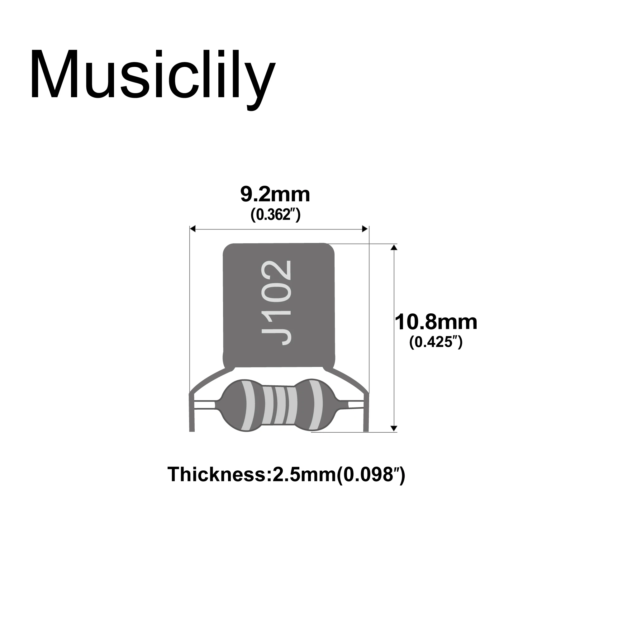 Musiclily Pro Treble Bleed Mod with Japan NISSEI Polypropylene Film/Foil Precision Capacitor and Precision Resistor .001uF+150K