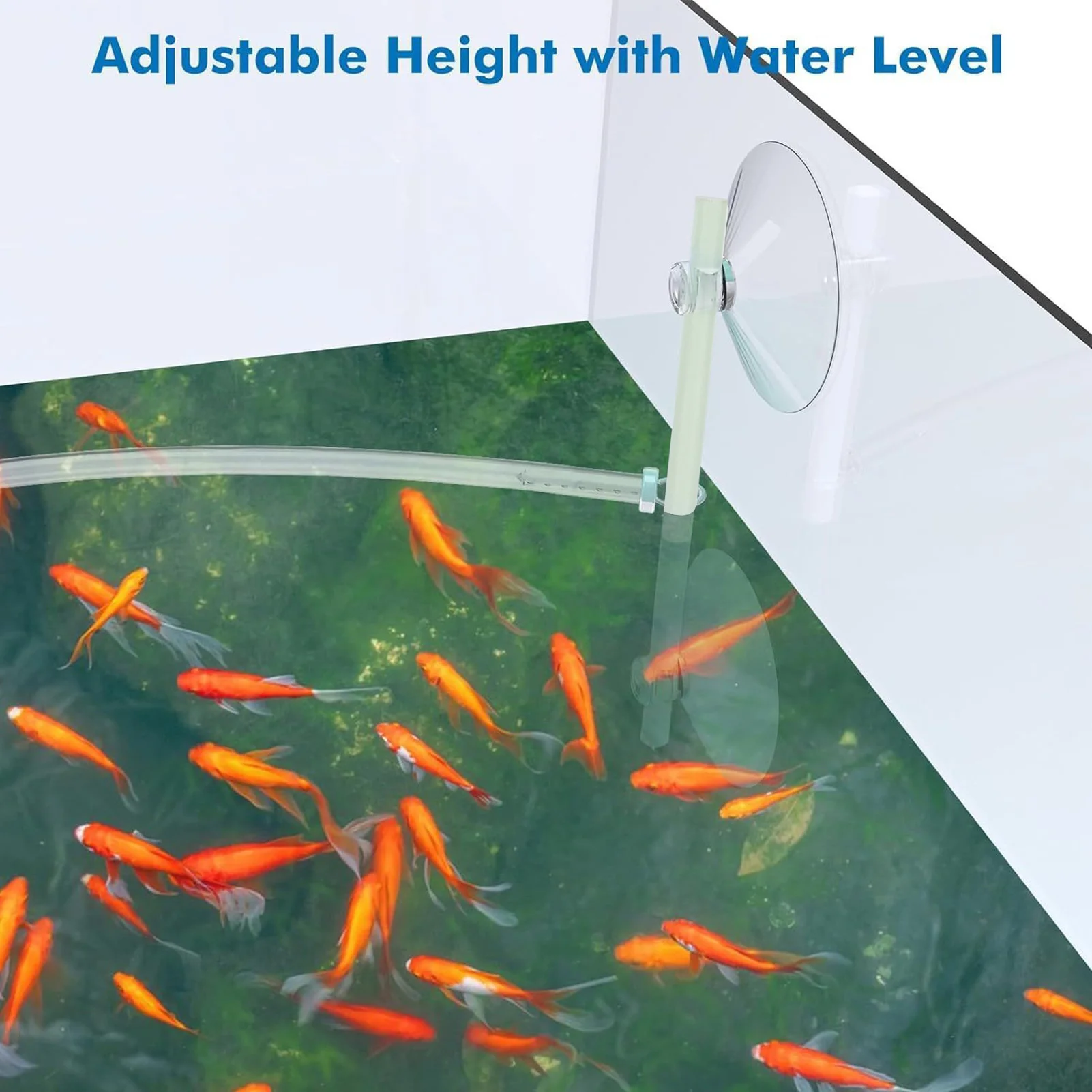 Fish Tank Floating Plant Fence Improve aquarium Water Quality Fence Plant Enclosure Interceptor Hose Length: 25.6inch