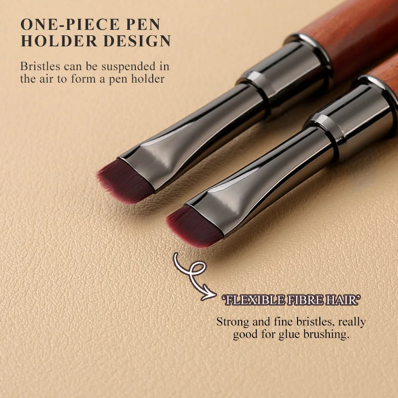 1pc Wood Gel Painting Brush Nail Construct Acrylic Brush for Manicure DIY Builder Tool Brush Pen Professional Gel False Tip Pen