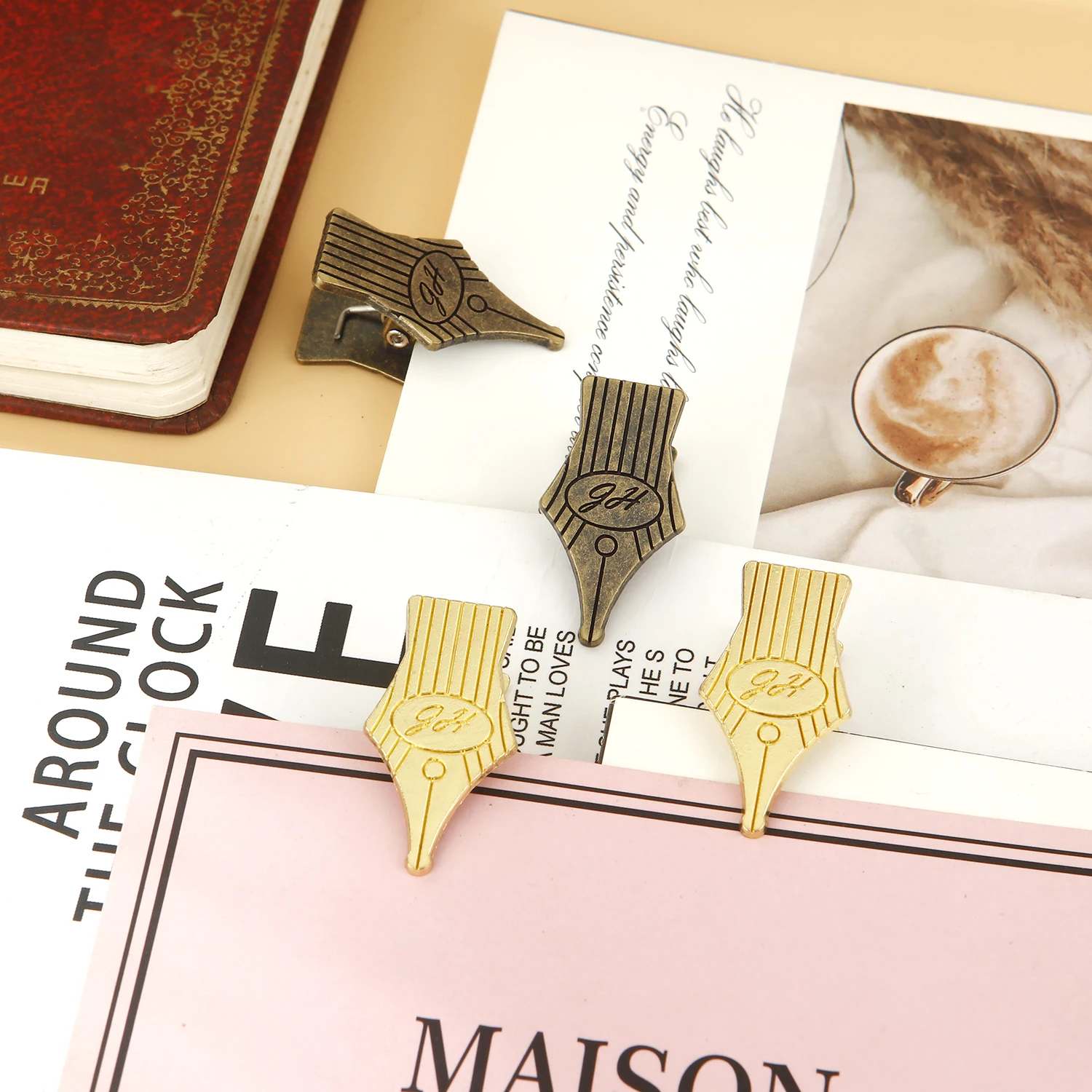 2PCS Metal Nib Binder Clips Bill Binder Clip Foldback Notes Letter File Paper Clip Binding Securing Clip Stationery