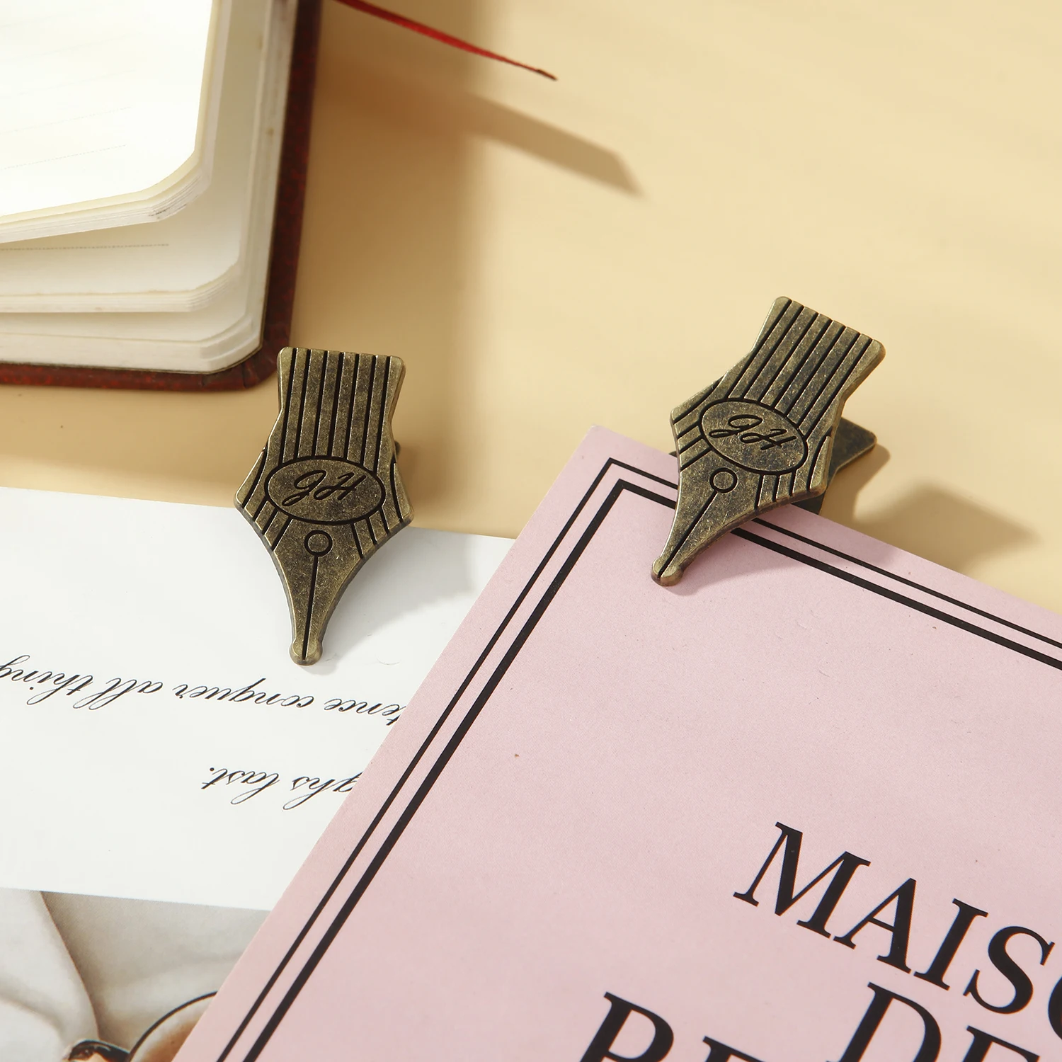 2PCS Metal Nib Binder Clips Bill Binder Clip Foldback Notes Letter File Paper Clip Binding Securing Clip Stationery