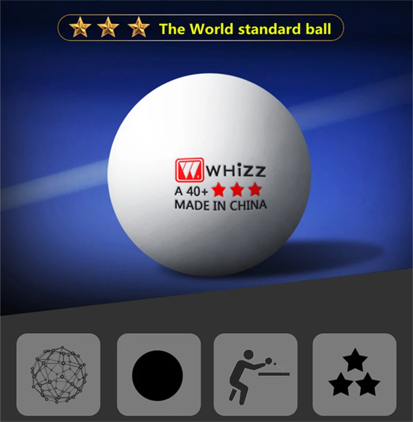 3-Star 50/100 PCS Table Tennis Ball National Standard ABS 40+ High Elasticity Quality Ping-Pong Balls Training Balls