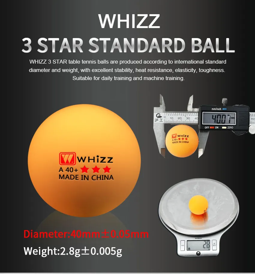3-Star 50/100 PCS Table Tennis Ball National Standard ABS 40+ High Elasticity Quality Ping-Pong Balls Training Balls