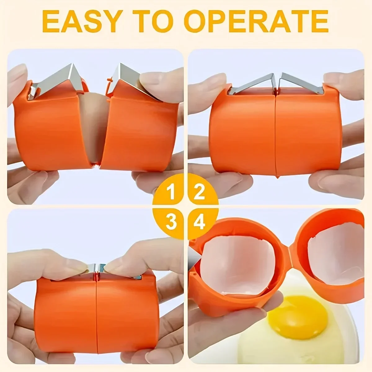 1/3pcs-Egg Shell Opener Press Egg Shell Separator Portable Egg Opener Handheld Egg Shell Household Kitchen Baking Tools