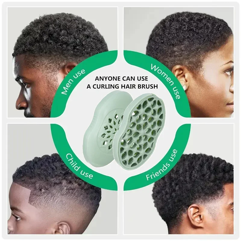 1pcs Professional Curly African Hair Twist Brush Magic Coil Wave Wave Reusable Dreadlock Afro Hairbrush Curler Hair Styling Tool