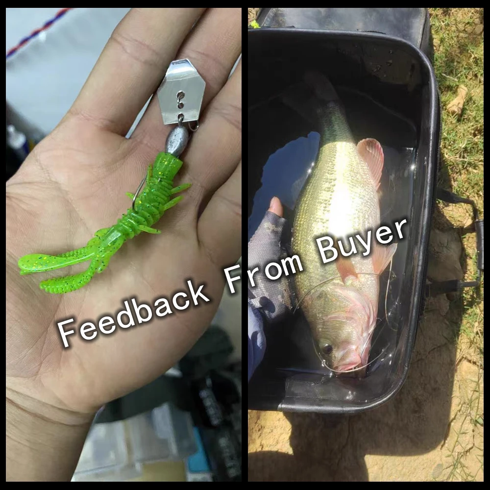 5pcs/pkt Jig head hook with spinner 4.5G lure hook DIY soft lure hook Spinner For Soft Worm Wobbler Lure Fishing tackle