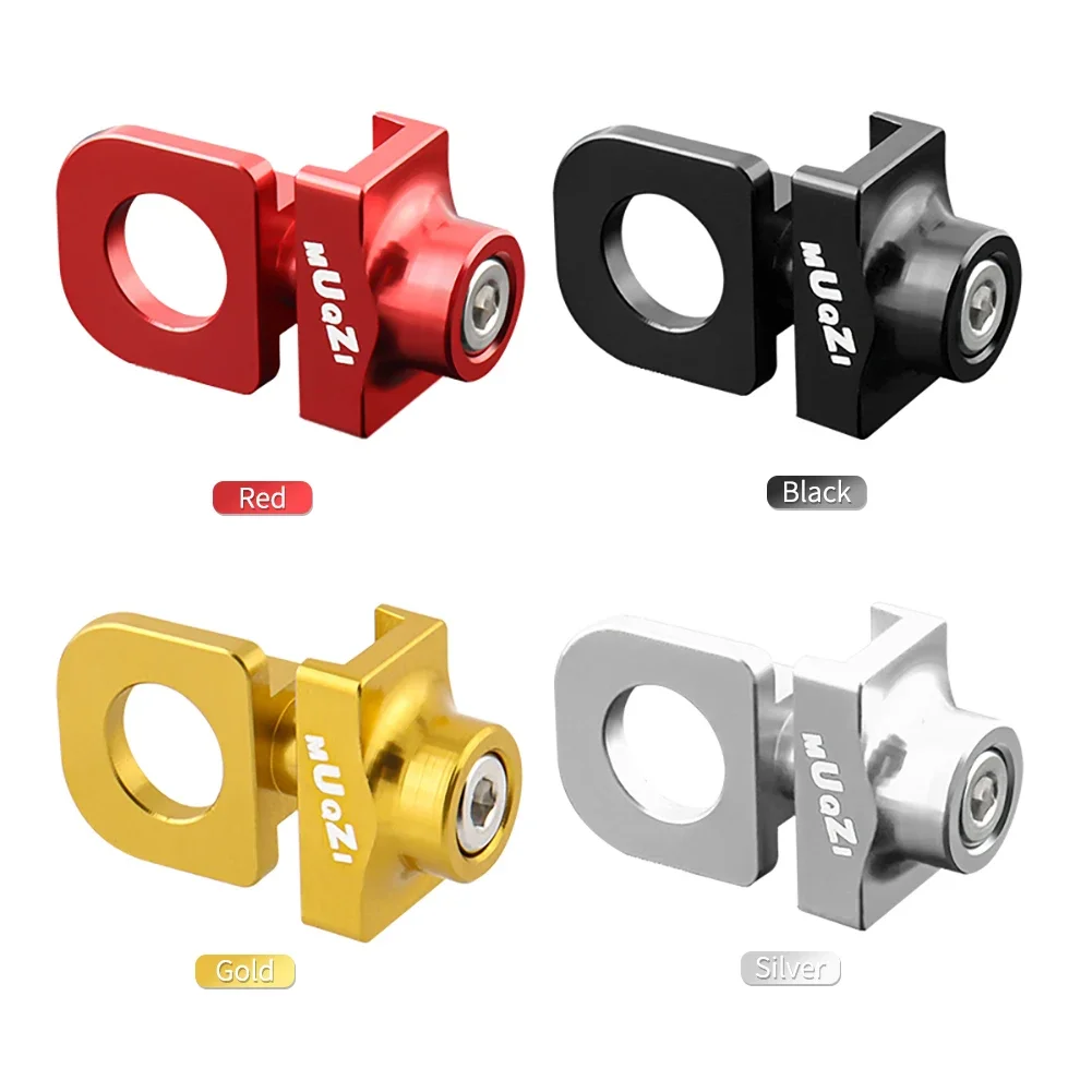 Single Speed Bike Chain Tensioner Bolt Screw Cycling Chain Adjuster Aluminum Alloy Tensioners Fixed Fastener Bicycle Accessories