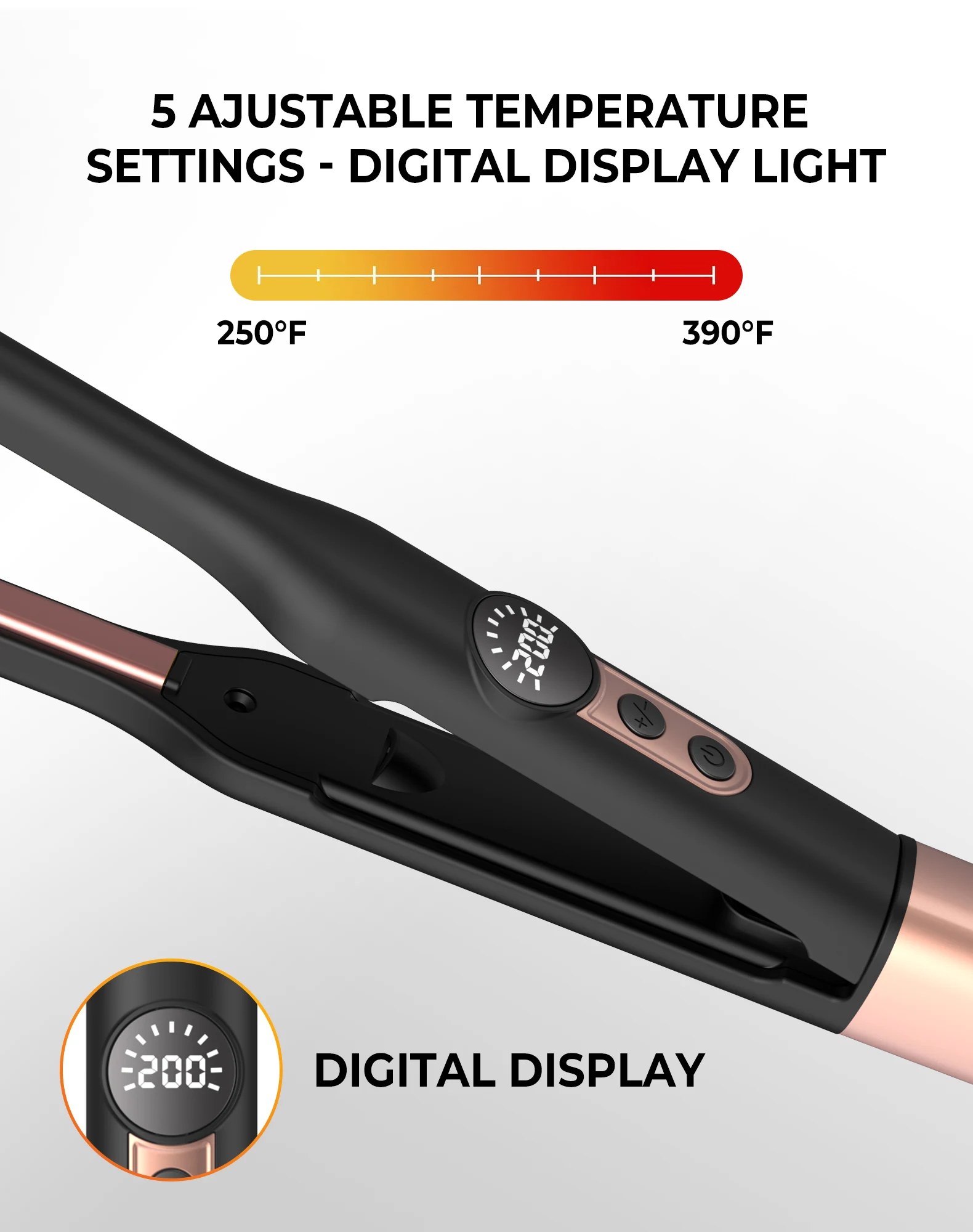 Mini Flat Iron Hair Straightener 1/3 Inch Pencil Flat Iron for Women Portable Travel Straightener and Curler 2 in 1