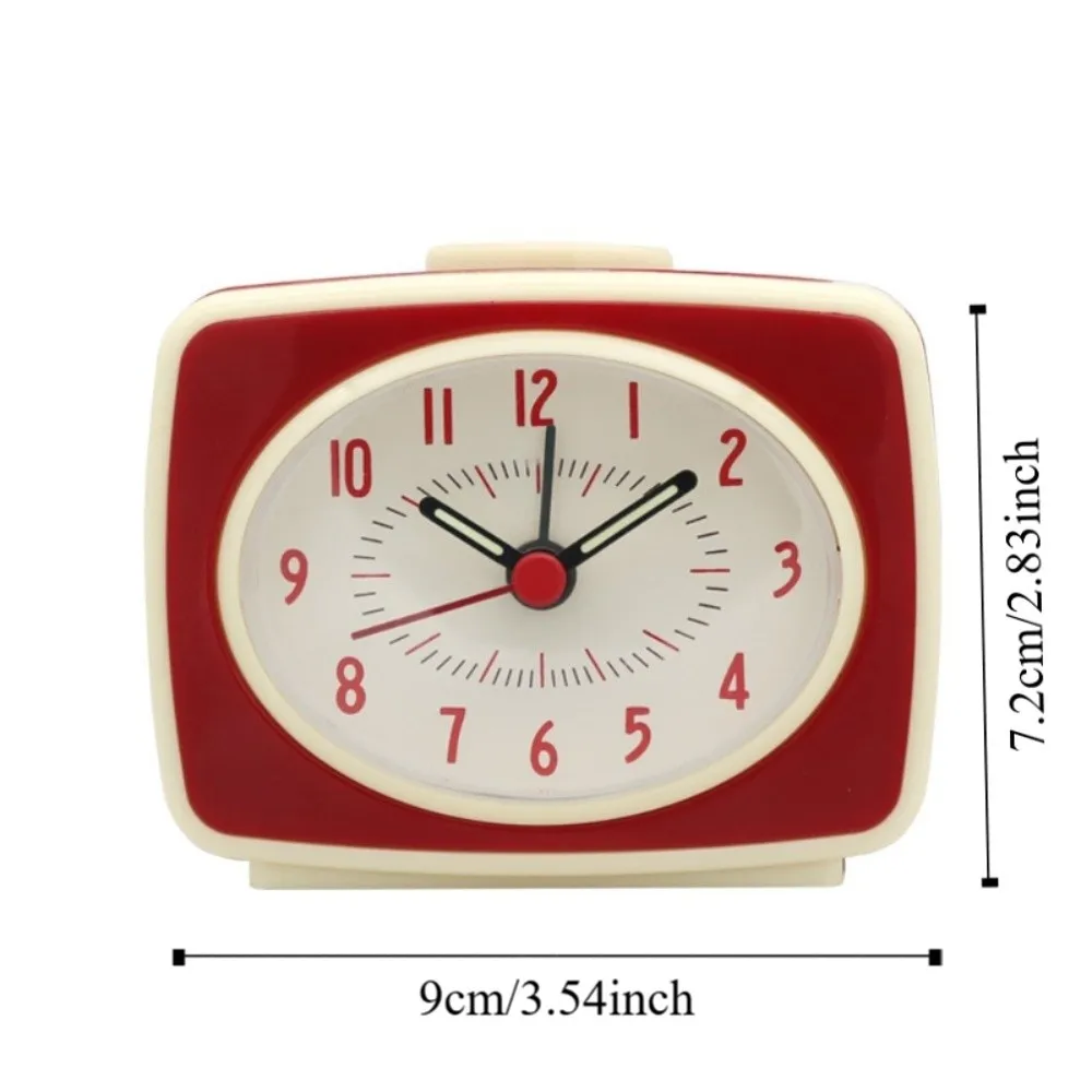 New Non Ticking Silent Alarm Clock Fluorescent Hands Battery-Powered Electronic Clock Luminous Display Desktop Clock Bedroom