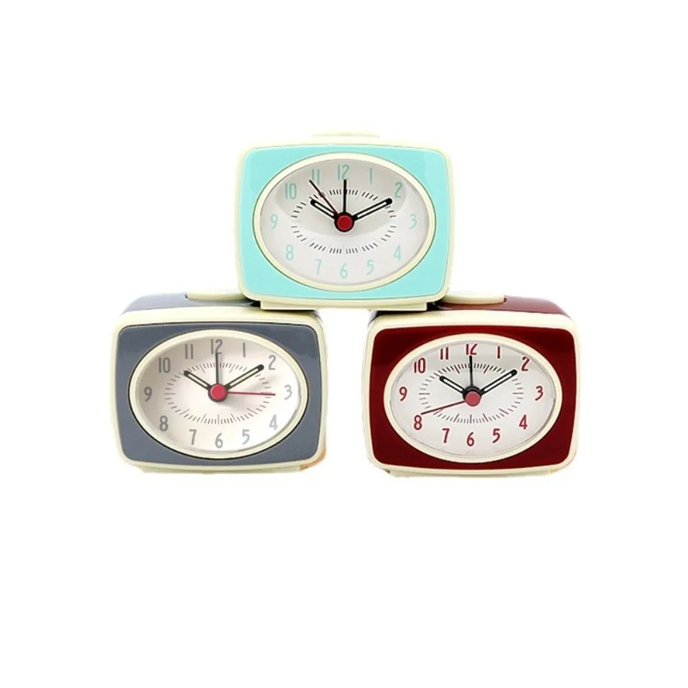 New Non Ticking Silent Alarm Clock Fluorescent Hands Battery-Powered Electronic Clock Luminous Display Desktop Clock Bedroom