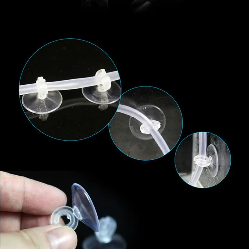 10-50pcs Aquarium Suction Cup Holder Fish Tank Sucker for 4/6mm Air Line Pipe Tube Wire Holder Aquarium Accessories