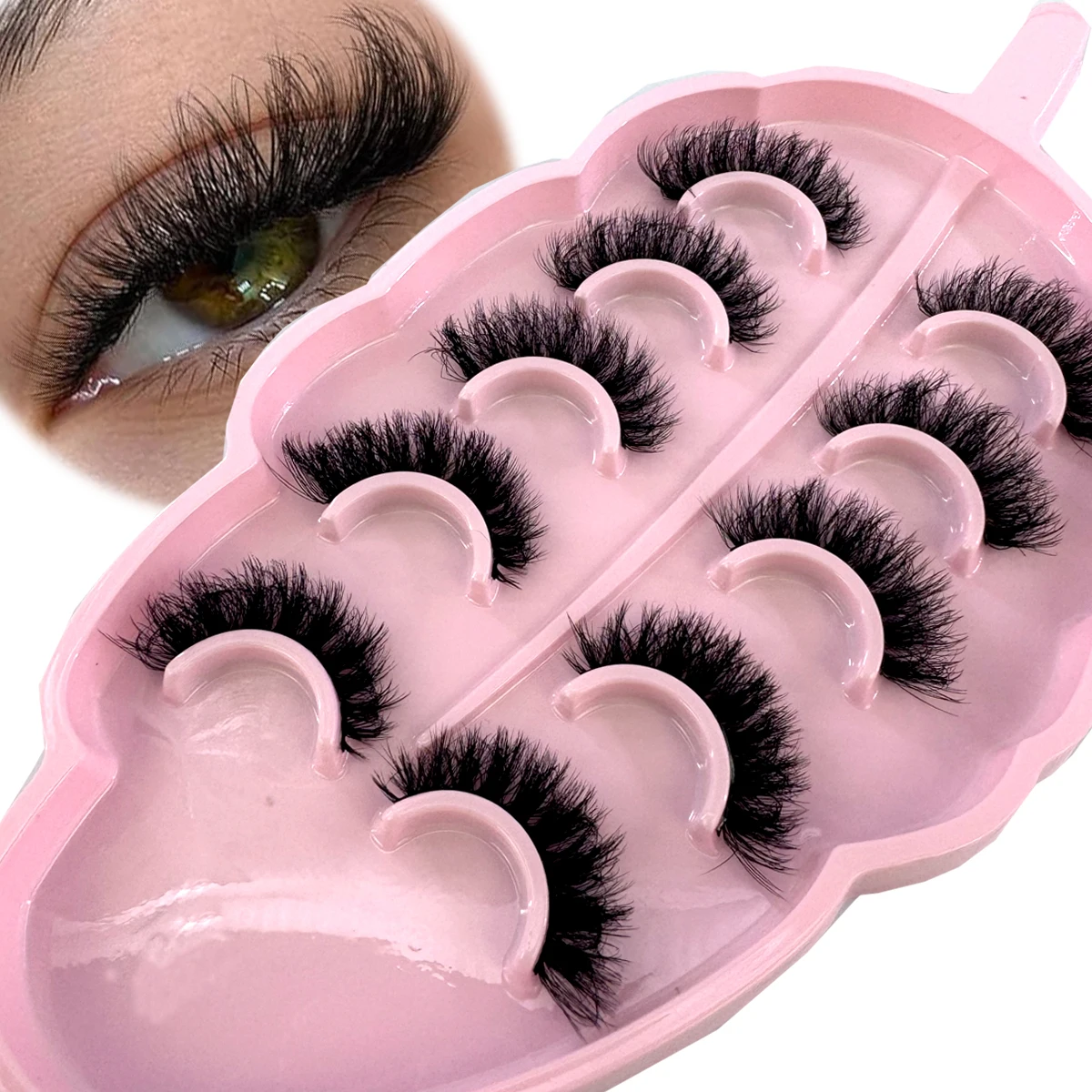5 Pairs Mink Eyelashes False Eyelash Natural/Thick Long Eye Lashes Soft Fluffy Wispy 3D Lashes Eyelash Extension Makeup Tools