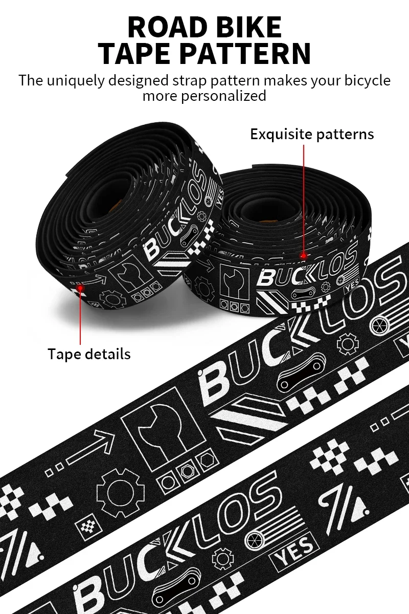 BUCKLOS Bar Tape Gravel Road Bike Handlebar Wrapper Comfortable Anti-slip Bicycle Bar Strap Handle Winding for Speed Race Cycle