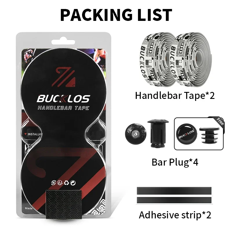 BUCKLOS Bar Tape Gravel Road Bike Handlebar Wrapper Comfortable Anti-slip Bicycle Bar Strap Handle Winding for Speed Race Cycle