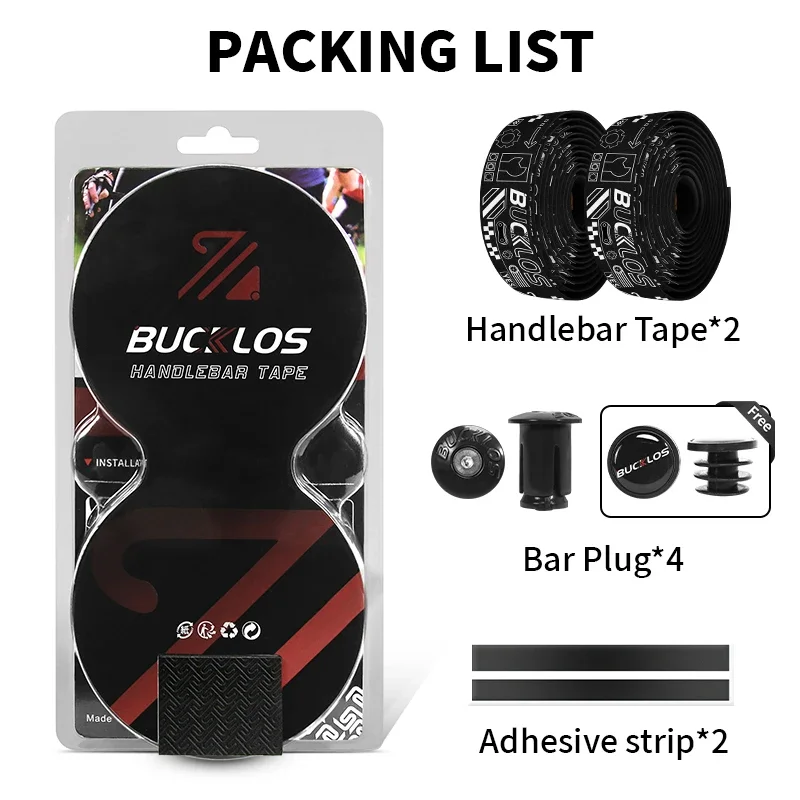 BUCKLOS Bar Tape Gravel Road Bike Handlebar Wrapper Comfortable Anti-slip Bicycle Bar Strap Handle Winding for Speed Race Cycle