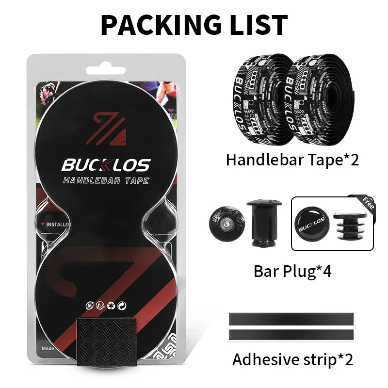 BUCKLOS Bar Tape Gravel Road Bike Handlebar Wrapper Comfortable Anti-slip Bicycle Bar Strap Handle Winding for Speed Race Cycle