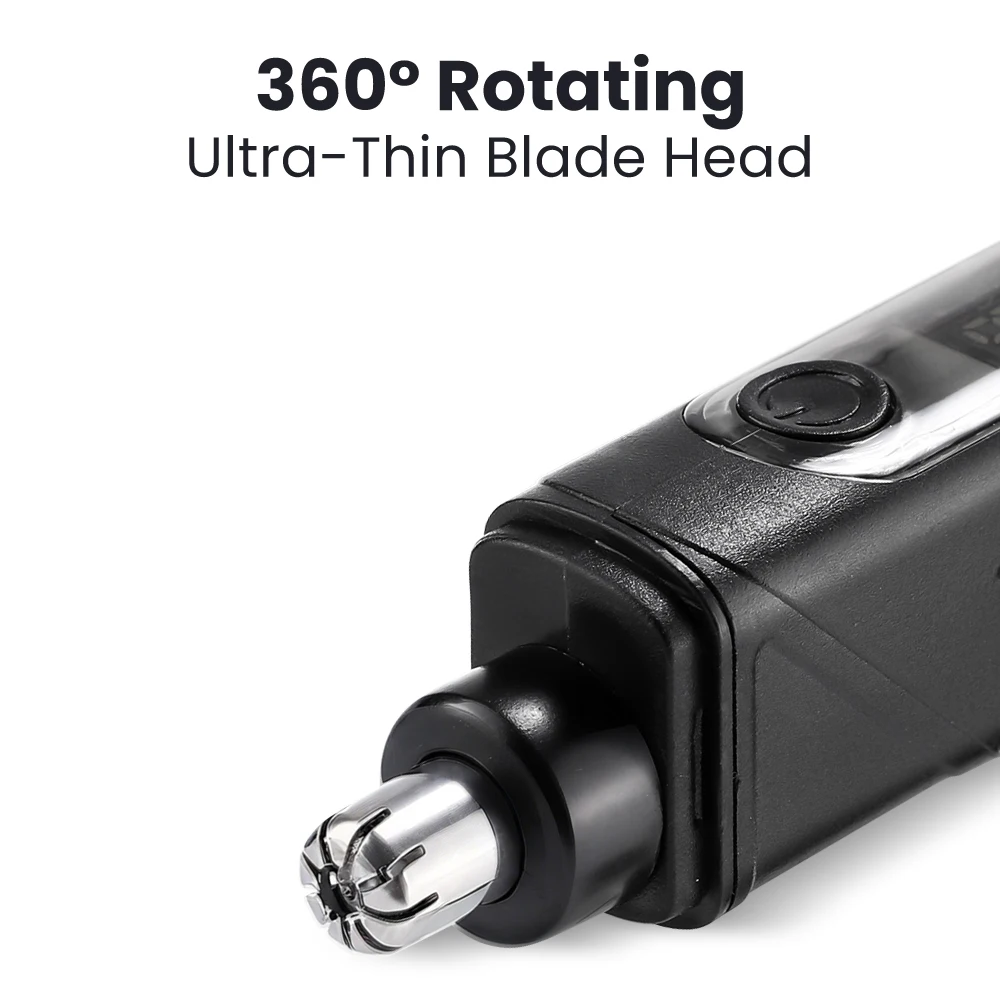 Mini Electric Nose Hair Trimmer Rechargeable Ear and Nose Hair Shaving Clipper Painless Facial Hair Trimmer Wet and Dry Haircut
