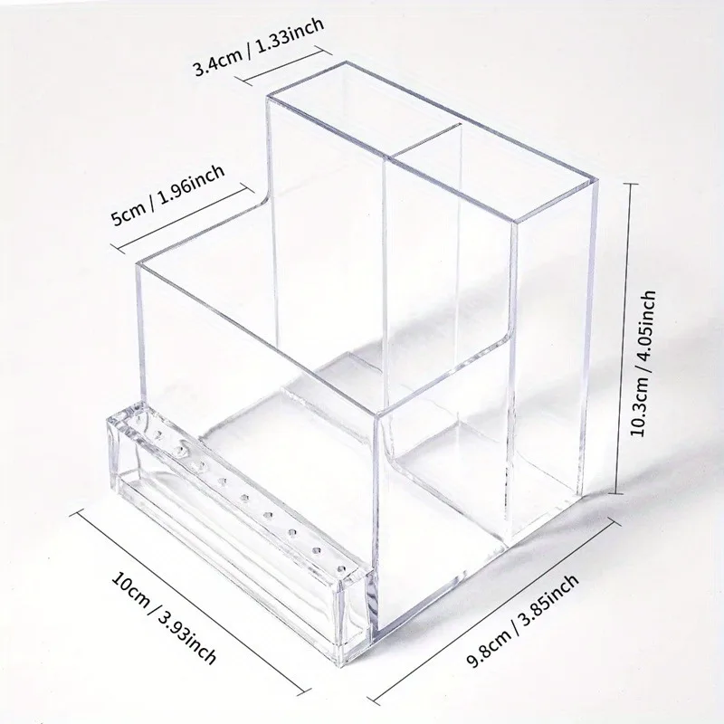 1PC Nail Drill Bits Holder Display Clear Nail Display Box Transparent Makeup Organizer Nail Manicure Tools Acrylic Nail Display