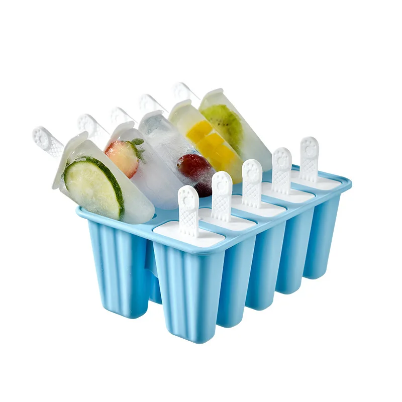Premium BPA-Free Silicone Popsicle Molds with 6/10 Reusable Sticks - Easy Release Homemade Ice Pop Maker for Kids & Family