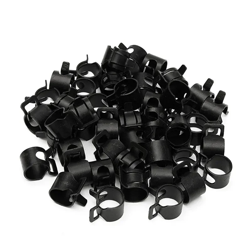 10pcs Stainless Steel Spring Hose Clamps 6-22mm Fuel/Water/Air Pipe Clips for Automotive and Plumbing