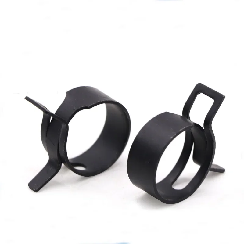 10pcs Stainless Steel Spring Hose Clamps 6-22mm Fuel/Water/Air Pipe Clips for Automotive and Plumbing