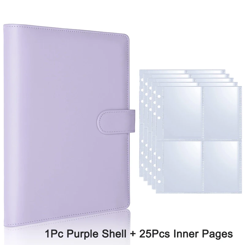 25pcs Page(4 Grids) Photo Card A5-Binder Kpop Photo Albums Idol Cards Loose-leaf Collect Book Binder Binder Photocard Holder