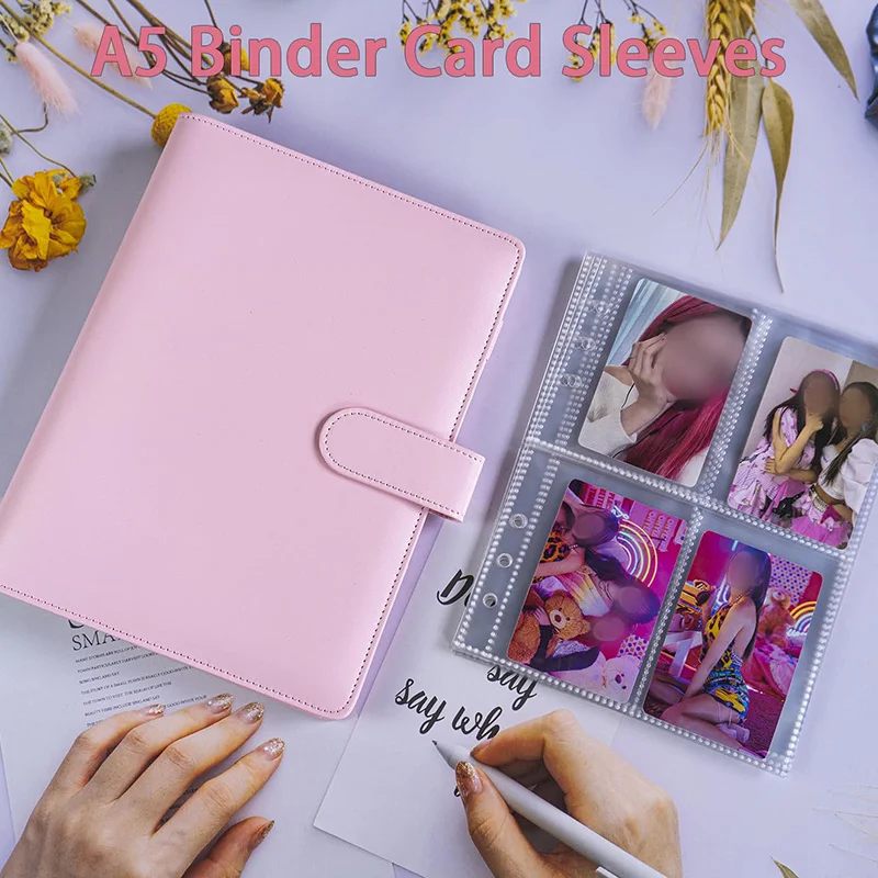 25pcs Page(4 Grids) Photo Card A5-Binder Kpop Photo Albums Idol Cards Loose-leaf Collect Book Binder Binder Photocard Holder