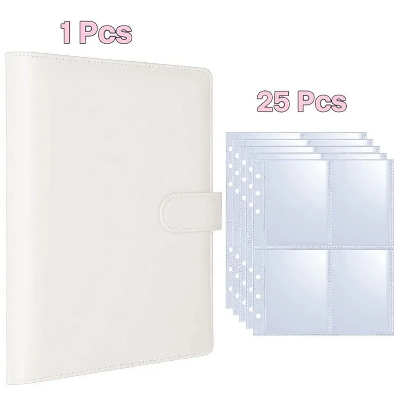 25pcs Page(4 Grids) Photo Card A5-Binder Kpop Photo Albums Idol Cards Loose-leaf Collect Book Binder Binder Photocard Holder