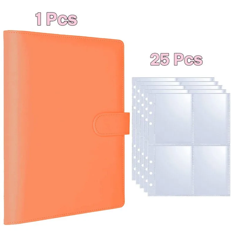25pcs Page(4 Grids) Photo Card A5-Binder Kpop Photo Albums Idol Cards Loose-leaf Collect Book Binder Binder Photocard Holder