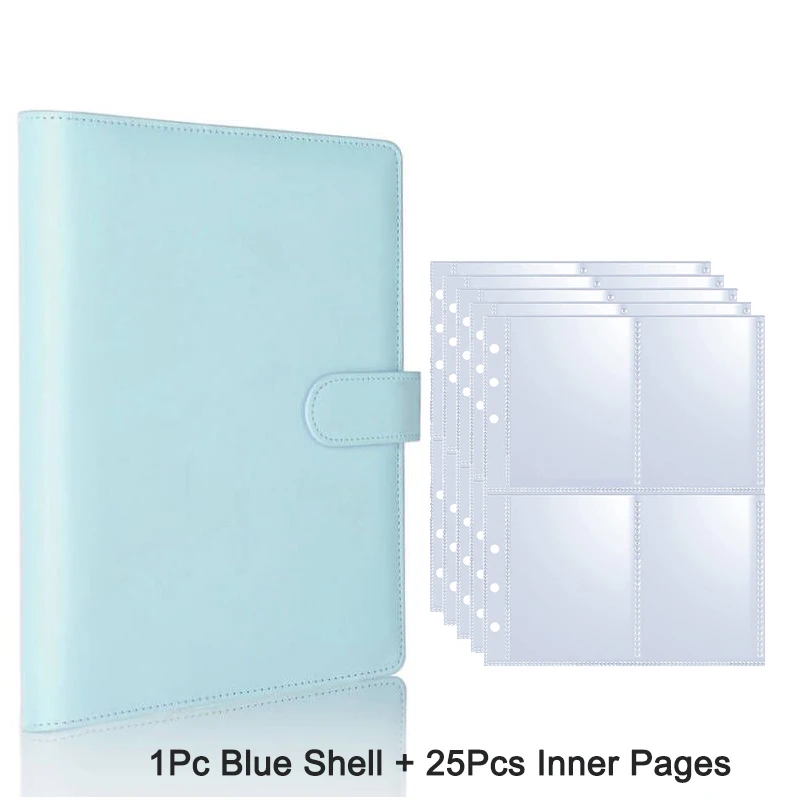 25pcs Page(4 Grids) Photo Card A5-Binder Kpop Photo Albums Idol Cards Loose-leaf Collect Book Binder Binder Photocard Holder