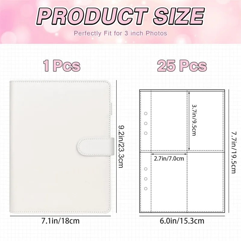 25pcs Page(4 Grids) Photo Card A5-Binder Kpop Photo Albums Idol Cards Loose-leaf Collect Book Binder Binder Photocard Holder